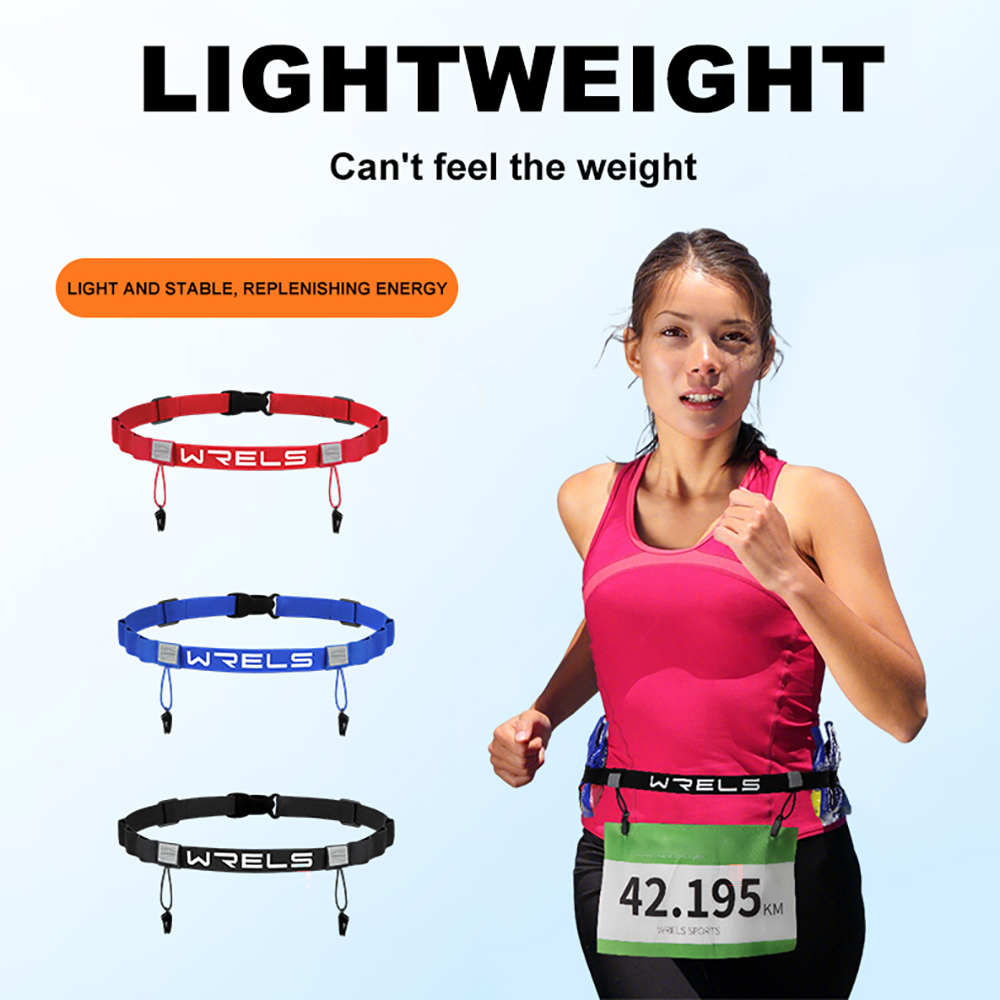 Race Bib - เข็มขัดใส่หมายเลขแข่งมาราธอน WRELS ปรับได้ ทนทาน สำหรับวิ่งไตรกีฬา เข็มขัดใส่หมายเลขแข่งน้ำหนักเบา
