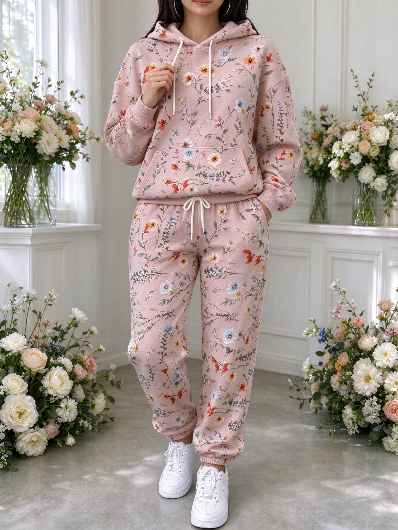 ชุดวอร์มลายดอกไม้ป่าสำหรับผู้ห - Joggers Pants บทวิจารณ์และราคา