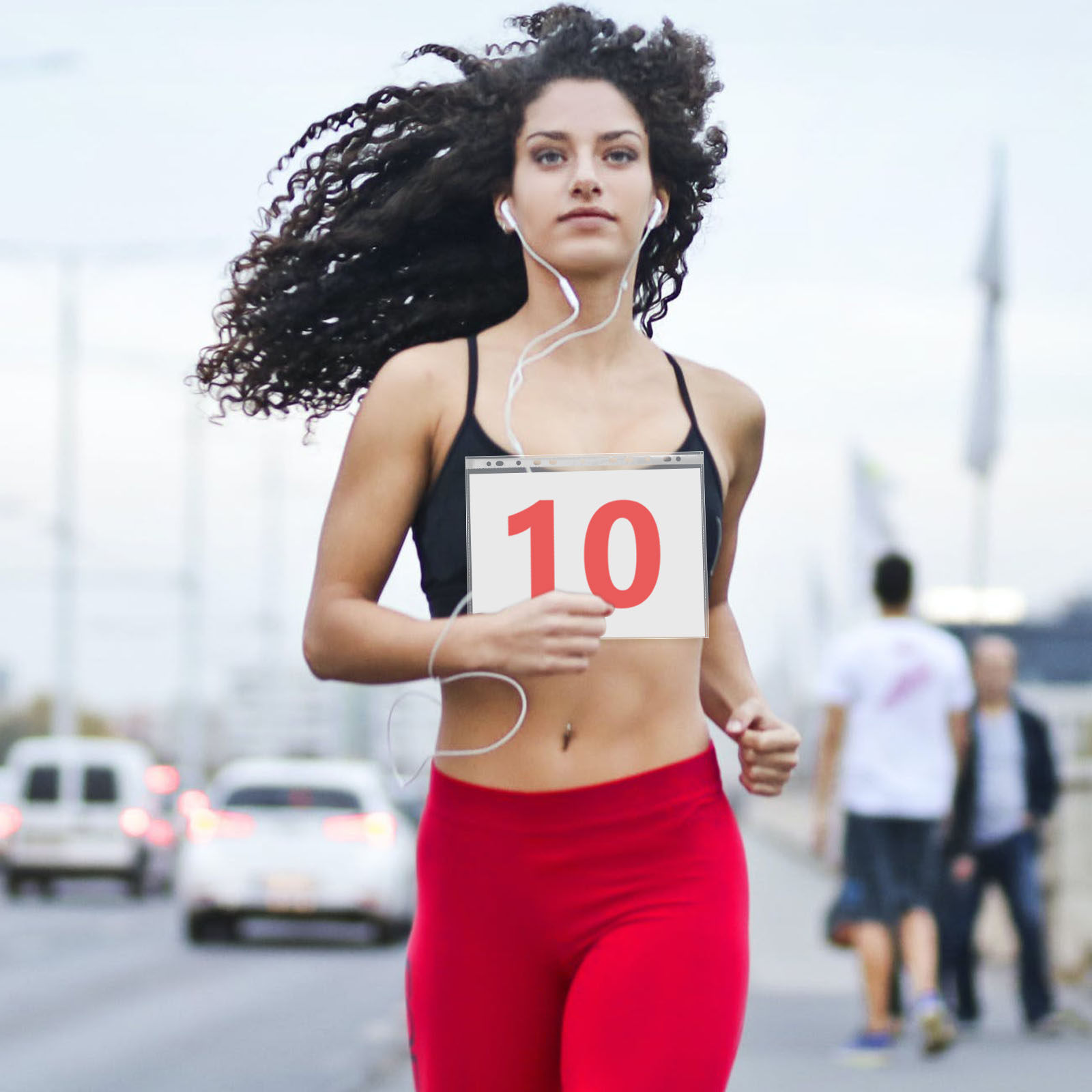 ที่ใส่หมายเลขวิ่งแบบใส 100 ชิ้ - Race Bib บทวิจารณ์และราคา