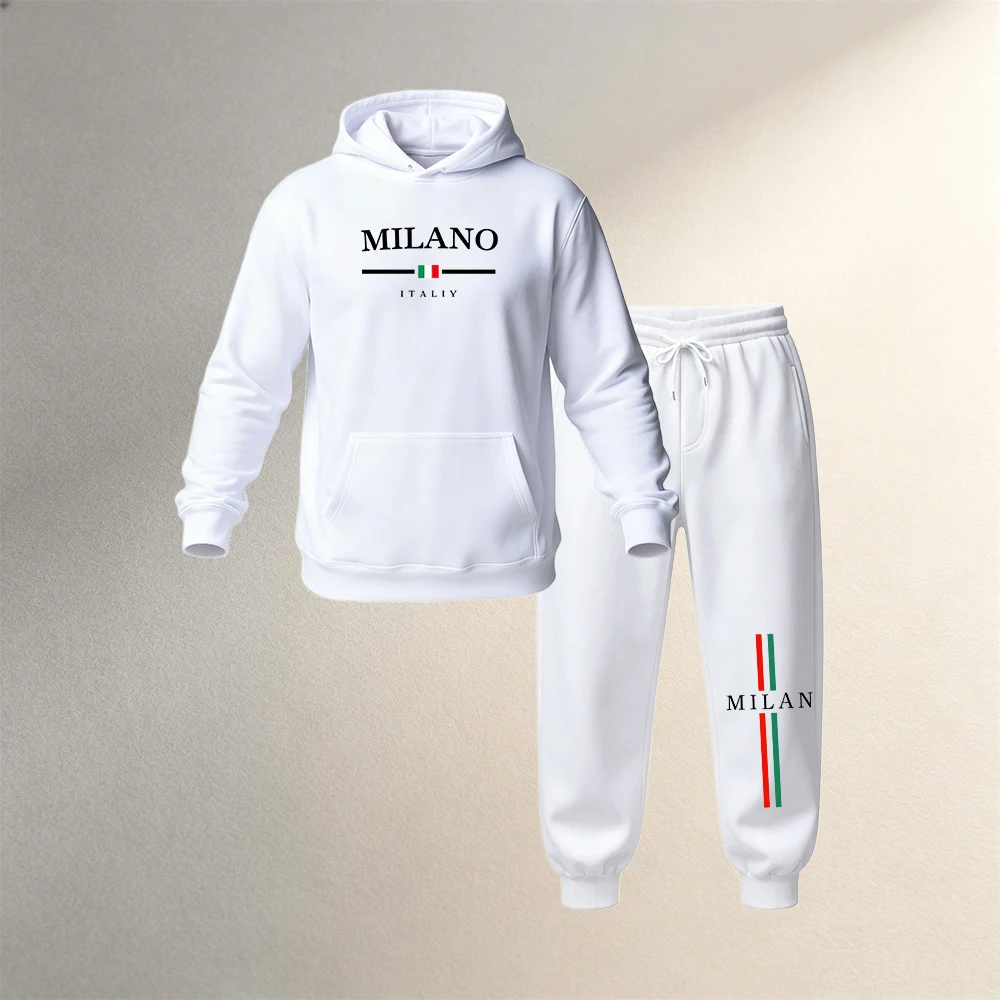 ชุดเสื้อฮู้ดสำหรับผู้ชาย 2 ชิ้ - Joggers Pants บทวิจารณ์และราคา