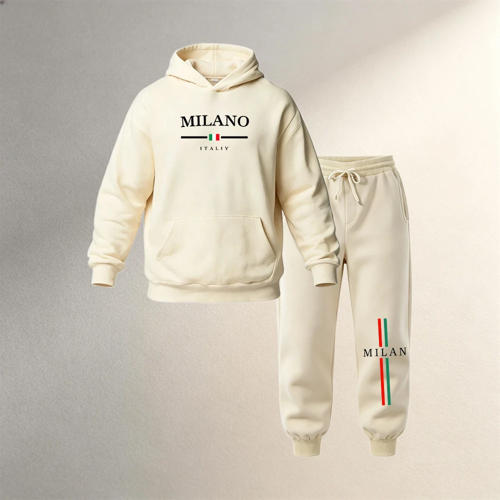 ชุดเสื้อฮู้ดสำหรับผู้ชาย 2 ชิ้ - Joggers Pants บทวิจารณ์และราคา